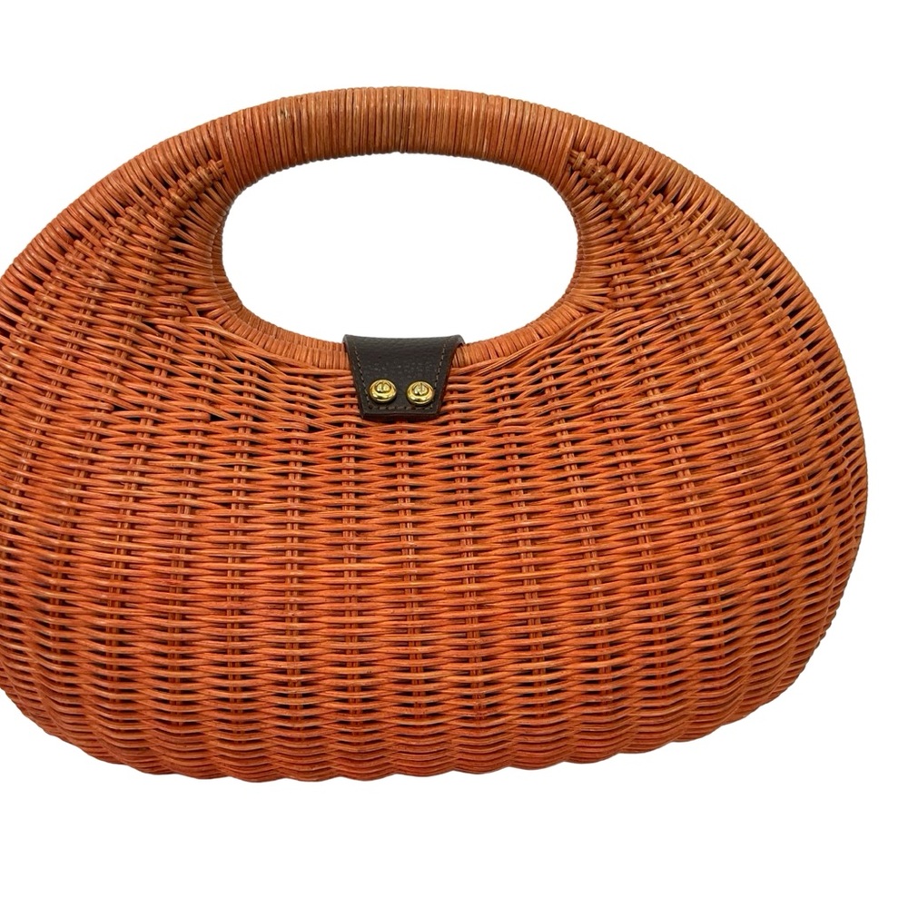 Orange Rattan Handbag - Picture 4 of 9